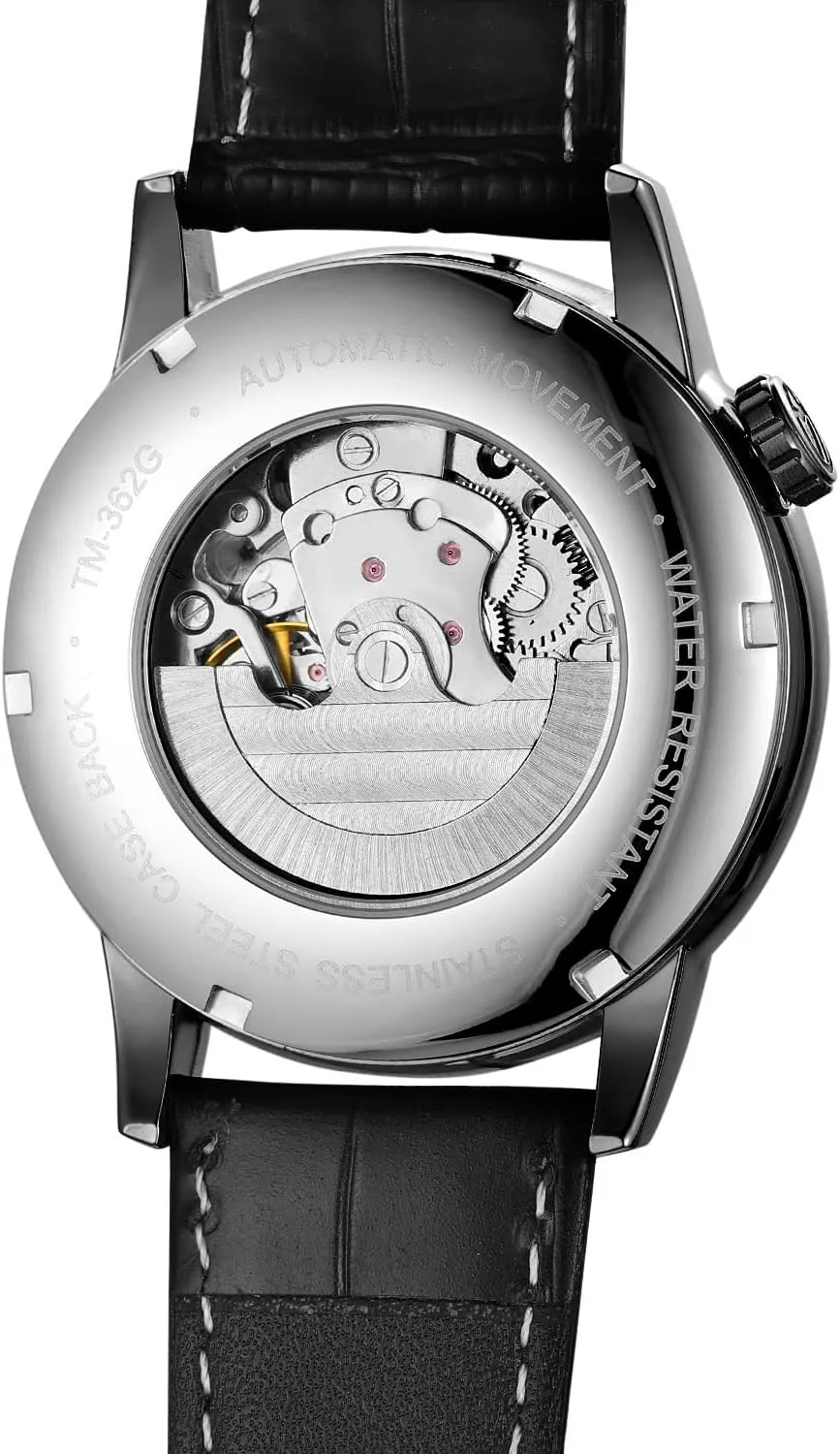Roman Numerals Leisure gospel stature Hollow Mechanical Automatic Men's Watch Clock FORSINING Men's Fashion Sports Dual Dial Watch 