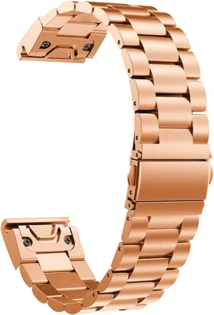 Rose Gold, Size : 20mmm) CZKE for Garmin Stainless Steel QuickFit 20mm frost Watch Band (Color : 