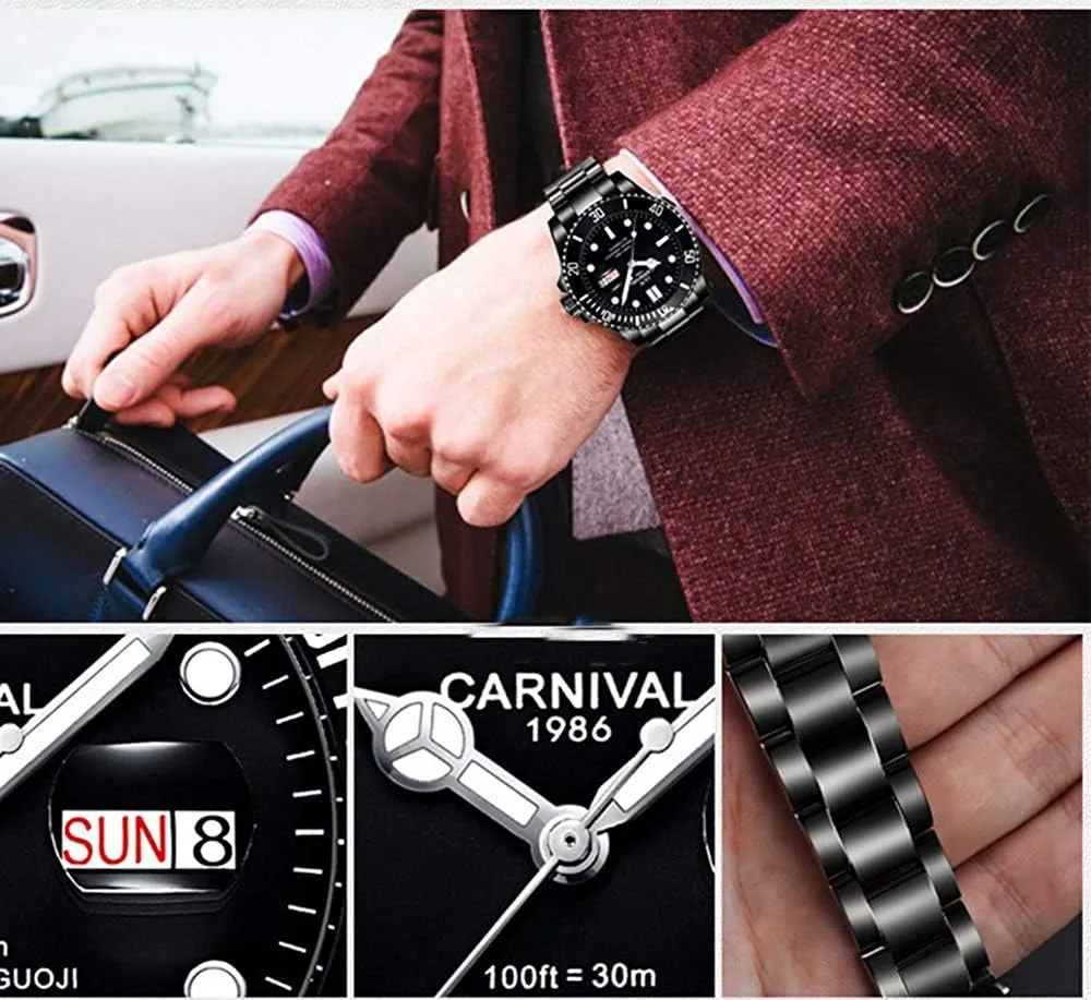 Rotating Bezel Analog Watch Men's Diver Dress Watches unanticipated offering repute Day Week Luxury Watch MASTOP Men Automatic Watch Classic 