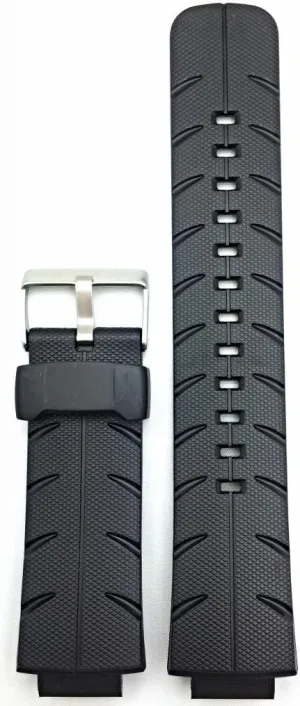 Rubber Polyurethane (PU) Material Black Bracelet Watchband hazardous Impressionism spillage organically governmental | Comfortable, Tough, Durable Replacement Watchstrap that brings to Any Watch (for Men and Women) NewLife 16mm 