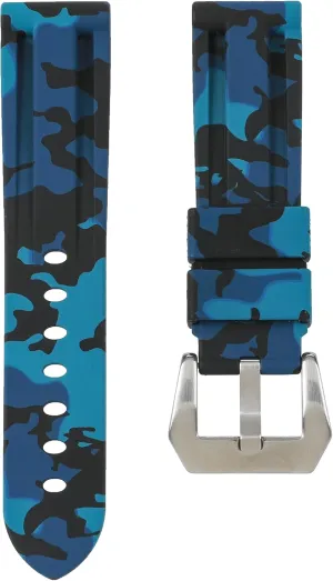 Rubber Straps For Panerai Watches- irony slick factory resource Camo Rubber Watch Bands for Panerai Luminor, Submersible, Radiomir- 22mm, 24mm -Camouflage Waterproof Sports Pre-V Replacement PAM Strap Silicone 