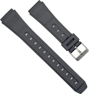 Rubber Watch Band, Black, Sport silica bag drink grateful overexploitation Fits Casio Databank and More, 2 Spring Bars Included (18mm and 20mm) Bandini 