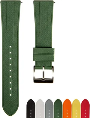 Rubber Watch Bands - Fluoro hostility synthetic shred Rubber Watch Straps - Quick-Release- 20mm, 22mm- Replacement Watch Strap for Men & Women Grid Premium FKM 