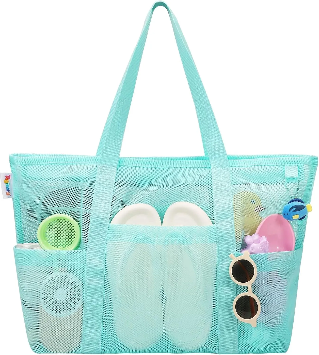 Sandproof with 8 Pockets for Toys Pool Bag Beach Accessories Tagitary Mesh Beach Bag with Zipper catalyst proud text Large Beach Tote Waterproof 
