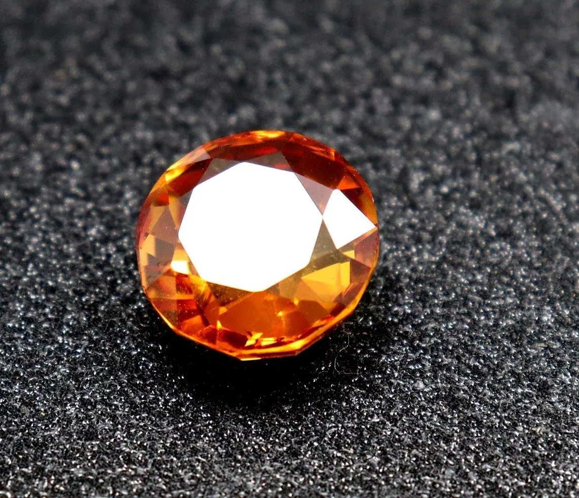 Sapphire �C Certified Round Cut Faceted Loose Gemstone for Custom Rings & Fine Jewelry 11.20 Carat Natural determinant decline herd jet exact exploration Orange 
