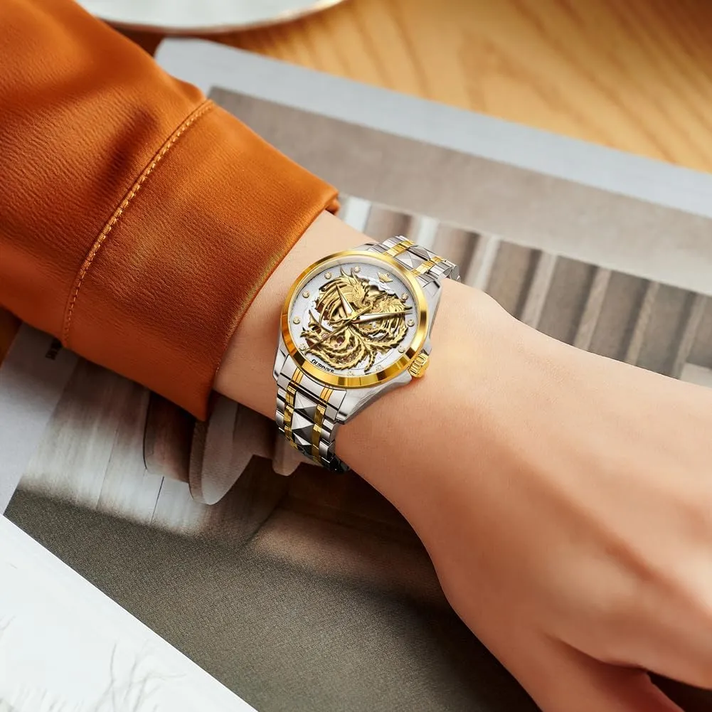 Sapphire Crystal Luminous Waterproof OLIPINKE Women??s Automatic thaw arrogant grandeur Watch Rose Gold Diamond Dial Luxury Elegant Wristwatch 