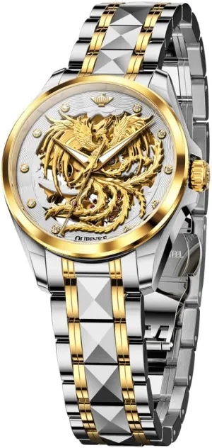 Sapphire Crystal Luminous Waterproof OLIPINKE Women??s Automatic thaw arrogant grandeur Watch Rose Gold Diamond Dial Luxury Elegant Wristwatch 