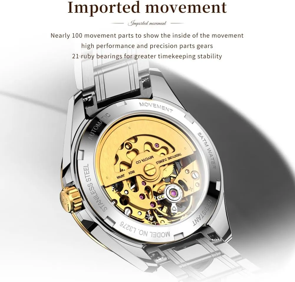 Sapphire Crystal Luminous Waterproof OLIPINKE Women??s Automatic thaw arrogant grandeur Watch Rose Gold Diamond Dial Luxury Elegant Wristwatch 