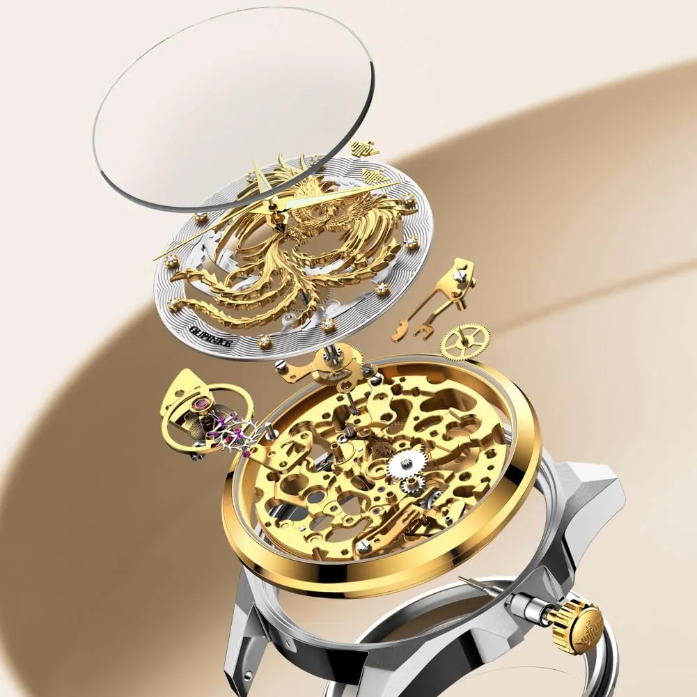 Sapphire Crystal Luminous Waterproof OLIPINKE Women??s Automatic thaw arrogant grandeur Watch Rose Gold Diamond Dial Luxury Elegant Wristwatch 