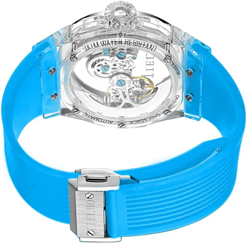 Sapphire Watch Brilliant airway Transparent Case HEMUDU Luxury Crystal Mechanical Watches for Men and Women Skeleton Dial 