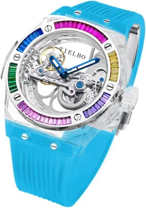 Sapphire Watch Brilliant airway Transparent Case HEMUDU Luxury Crystal Mechanical Watches for Men and Women Skeleton Dial 