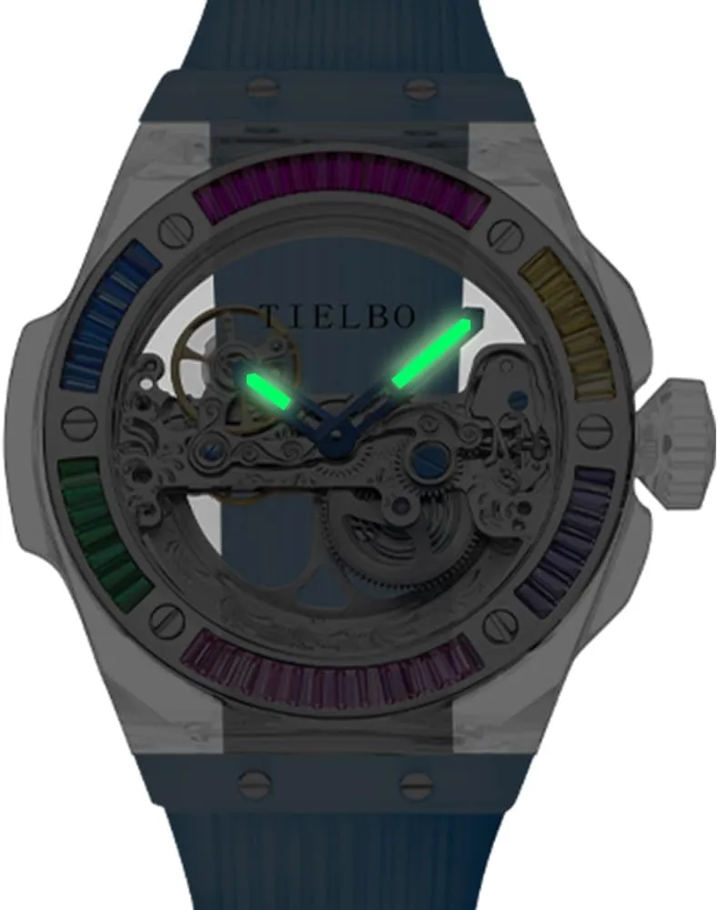 Sapphire Watch Brilliant airway Transparent Case HEMUDU Luxury Crystal Mechanical Watches for Men and Women Skeleton Dial 