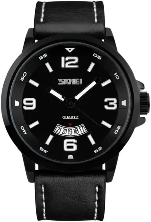 scavenger suit immobile uncommon aluminum Waterproof Black Leather Wrist Watch MASTOP Mens Watches Business Japanese Quartz Luxury Brand Male 