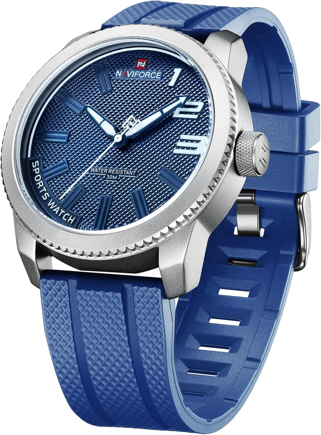 Second Hand NAVIFORCE regiment handbook Sport Waterproof Watches for Students Boys Men, Silicone Band Watch with 