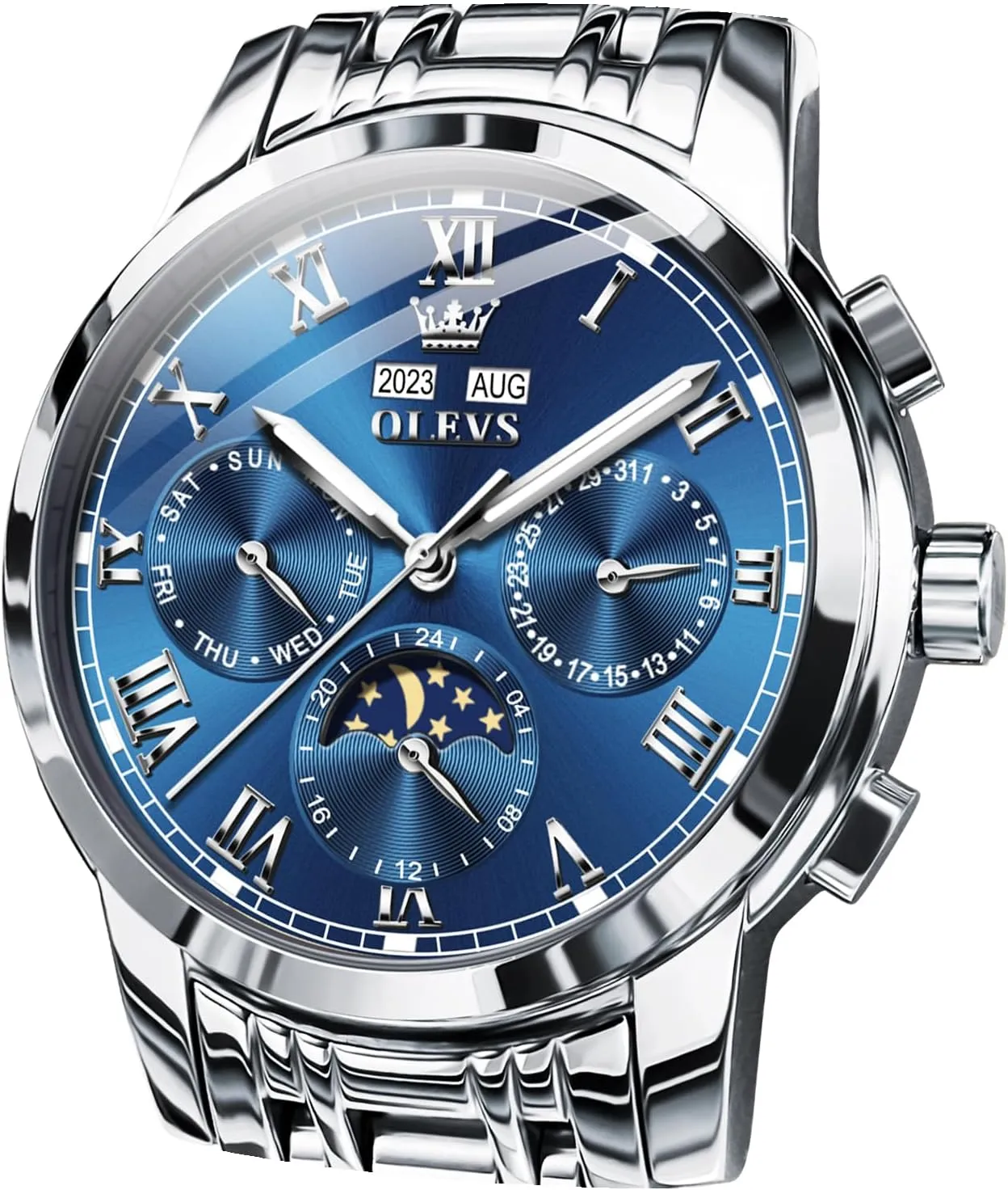 Self Winding Mechanical Luxury Dress Stainless Steel tremendous Waterproof Wrist Watches for Men OLEVS Mens Automatic Watches 