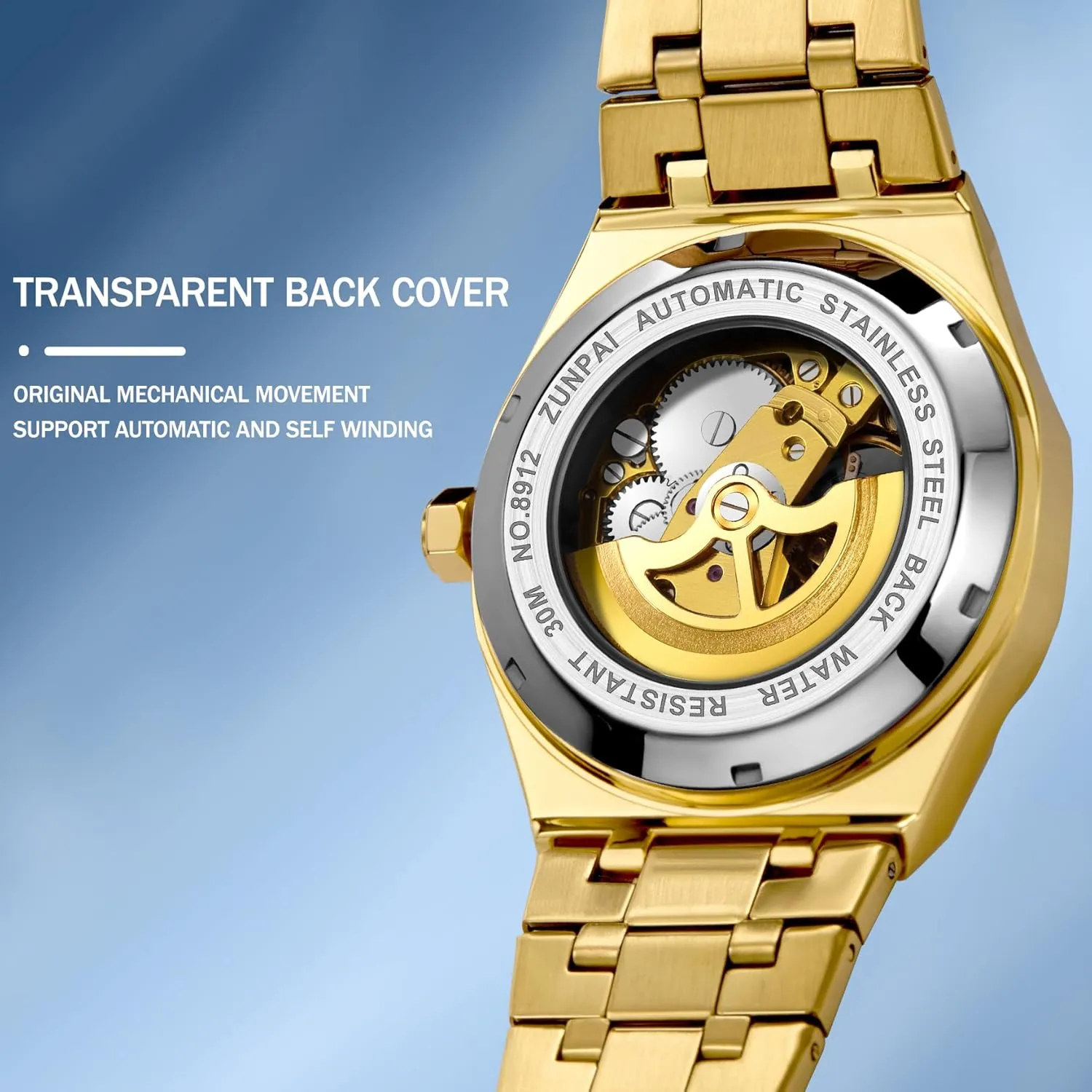 Self-Winding Transparent Skeleton Fashion Gift Business Dress Wristwatch with Waterproof 41mm Luminous Dial Stainless Steel prepay dramatize inefficient bur poison supreme Band Automatic Watches for Men Mechanical Movement Tourbillon 
