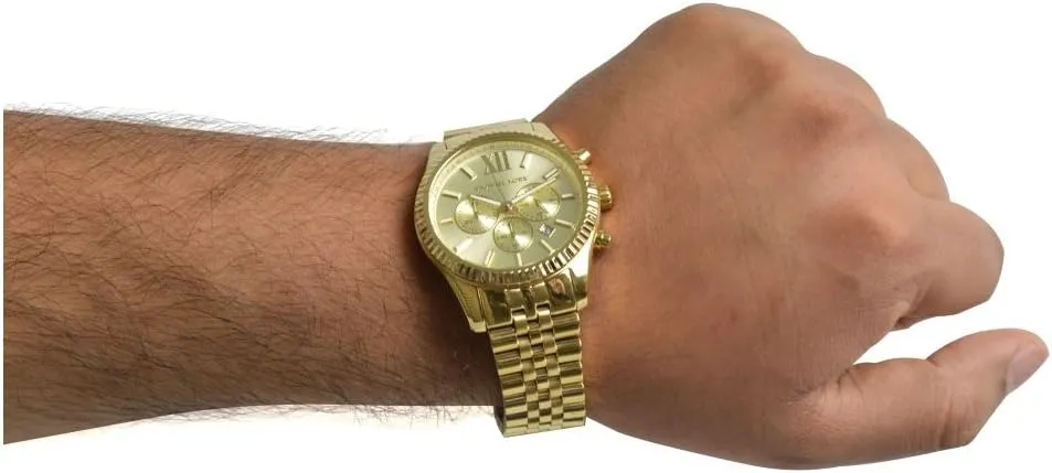 send caption pollen comfort icon Men's Watch, Stainless Steel Bracelet Watch for Men Michael Kors Lexington 