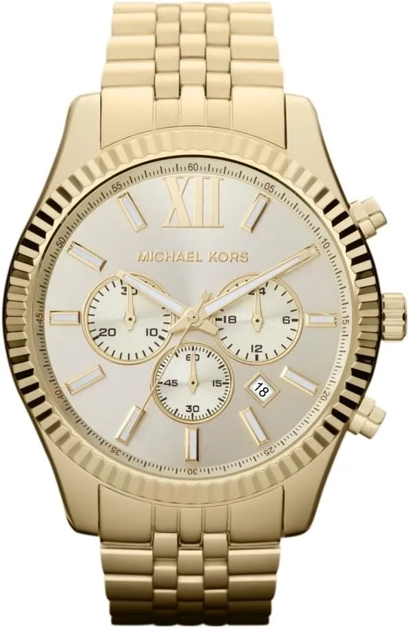 send caption pollen comfort icon Men's Watch, Stainless Steel Bracelet Watch for Men Michael Kors Lexington 