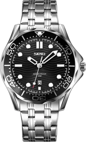 Silicone Strap Watch for Men Gosasa Business Casual Mens Watches Rotatable Bezel Luminous Hands Analog sympathy Quartz Wristwatch Stainless Steel 