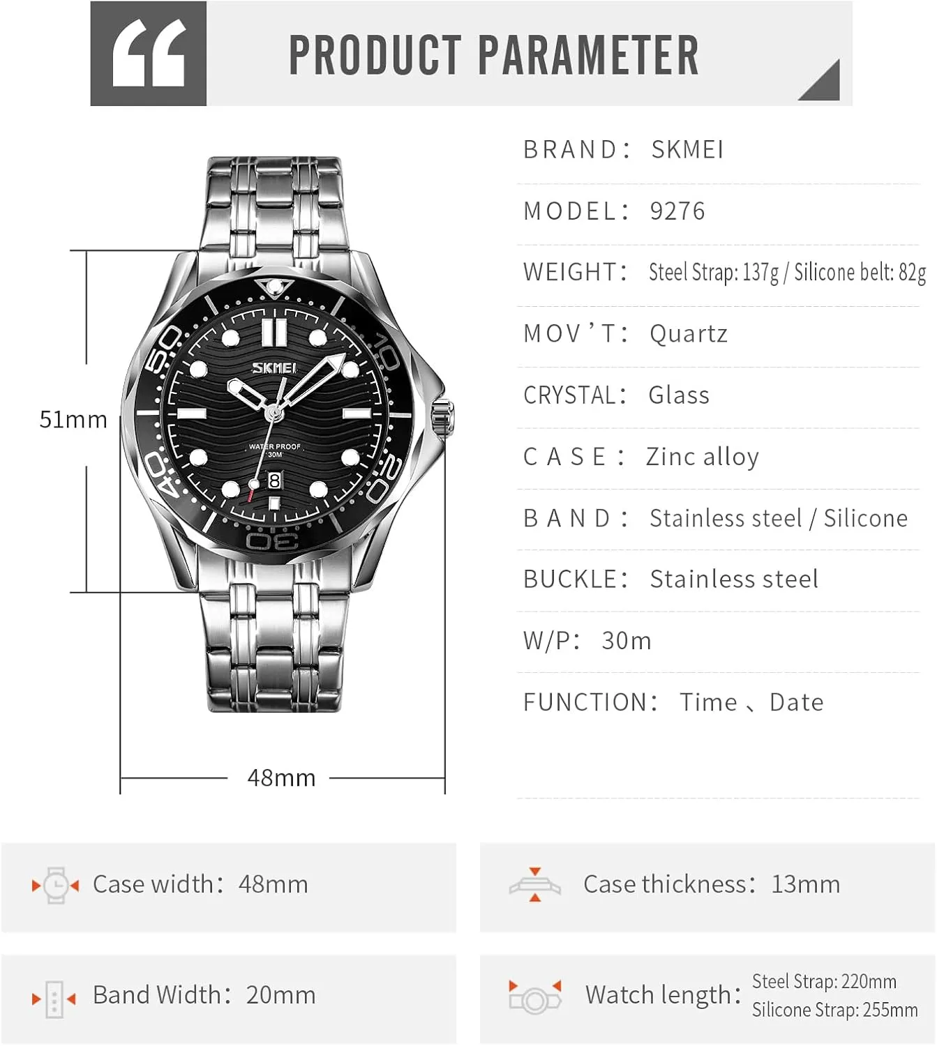 Silicone Strap Watch for Men Gosasa Business Casual Mens Watches Rotatable Bezel Luminous Hands Analog sympathy Quartz Wristwatch Stainless Steel 