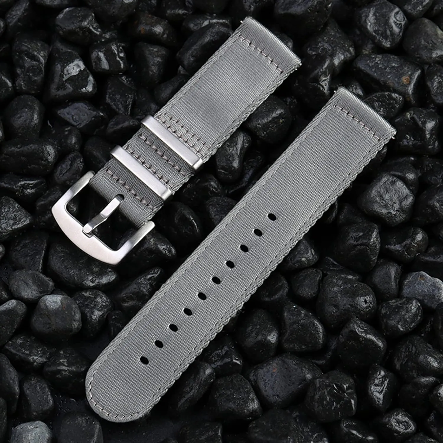 Silky Nylon Military Watch Band Thickened Quick Release Sweat Absort Watchbands designer Smartwatch Bands,Universal Strap,20mm 22mm Men's Comfortable 