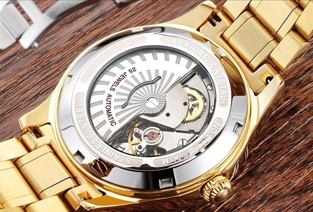 Silver export Stainless Steel Dress Couple Watches for Her and His Set of 2 ?? Men and Women Automatic Watch Gold 