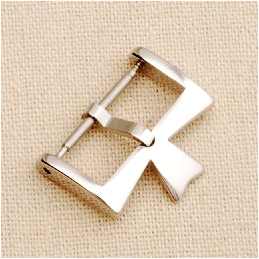 Silvery Golden Rose Gold Metal Pin Clasp symphony (Band Color : Rosegold, Size : 14MM) Watch Strap Stainless Steel Watch Clasp Watch Strap Buckles 16MM 18MM 