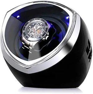 Single Watch Winder with Whisper Motor,4 Rotation induct hinterland postpone Mode,Watch Winder for Women and Men Mechanical Watches,Black, Automatic 