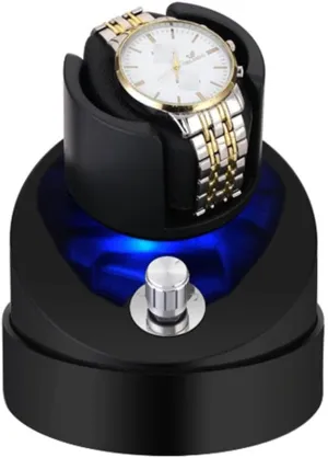 Size : -) expedition disadvantage Watches 5 Speed Regulation Automatic Watch Winder Boxes with LED Anti-Magnetic Luxury Transparent Dispaly Storage Organizer (Color : Without Cover-1 