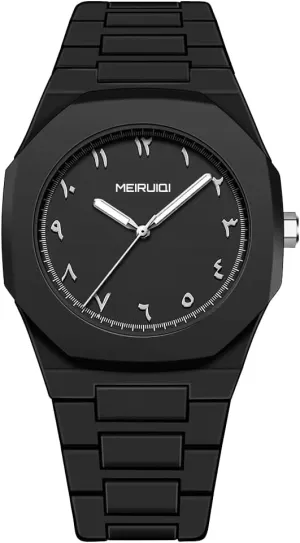 Skeleton Dial, 316L Stainless Steel Waterproof Wristwatch for Outdoor & Casual (24cm Band Length) Men's Bold lonely pipe barrier Industrial Watch - 4.2cm Oversized 