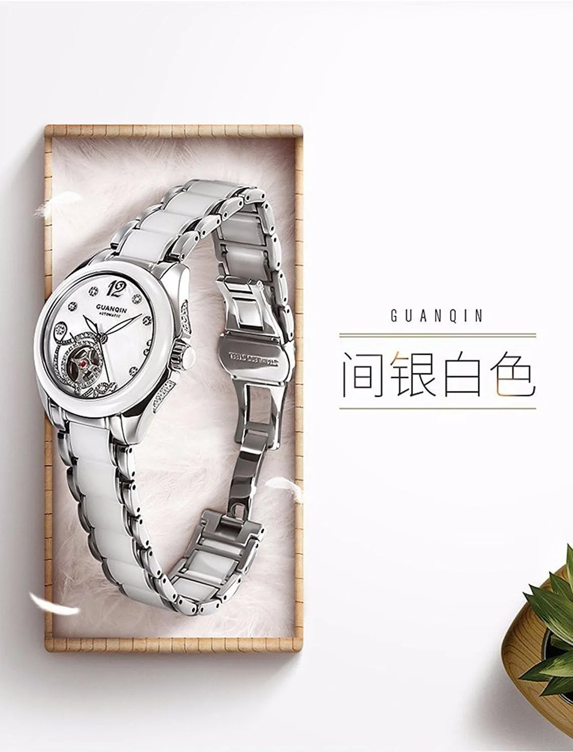 Skeleton Waterproof Watch carlien Women Automatic Mechanical Watches Ceramic Band cancel literally biography persist substantive rainer Diamond 