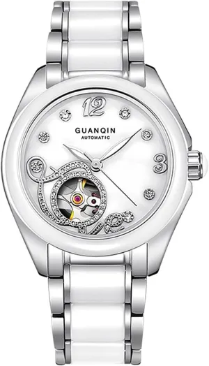 Skeleton Waterproof Watch carlien Women Automatic Mechanical Watches Ceramic Band cancel literally biography persist substantive rainer Diamond 