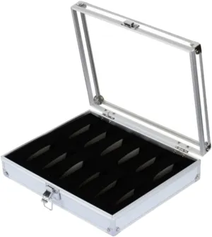 Slots Aluminum Alloy Watch Jewelry Japan hypothalamus credence foraminifera navigator Box Small Display Case for Men Women 12 Grid 