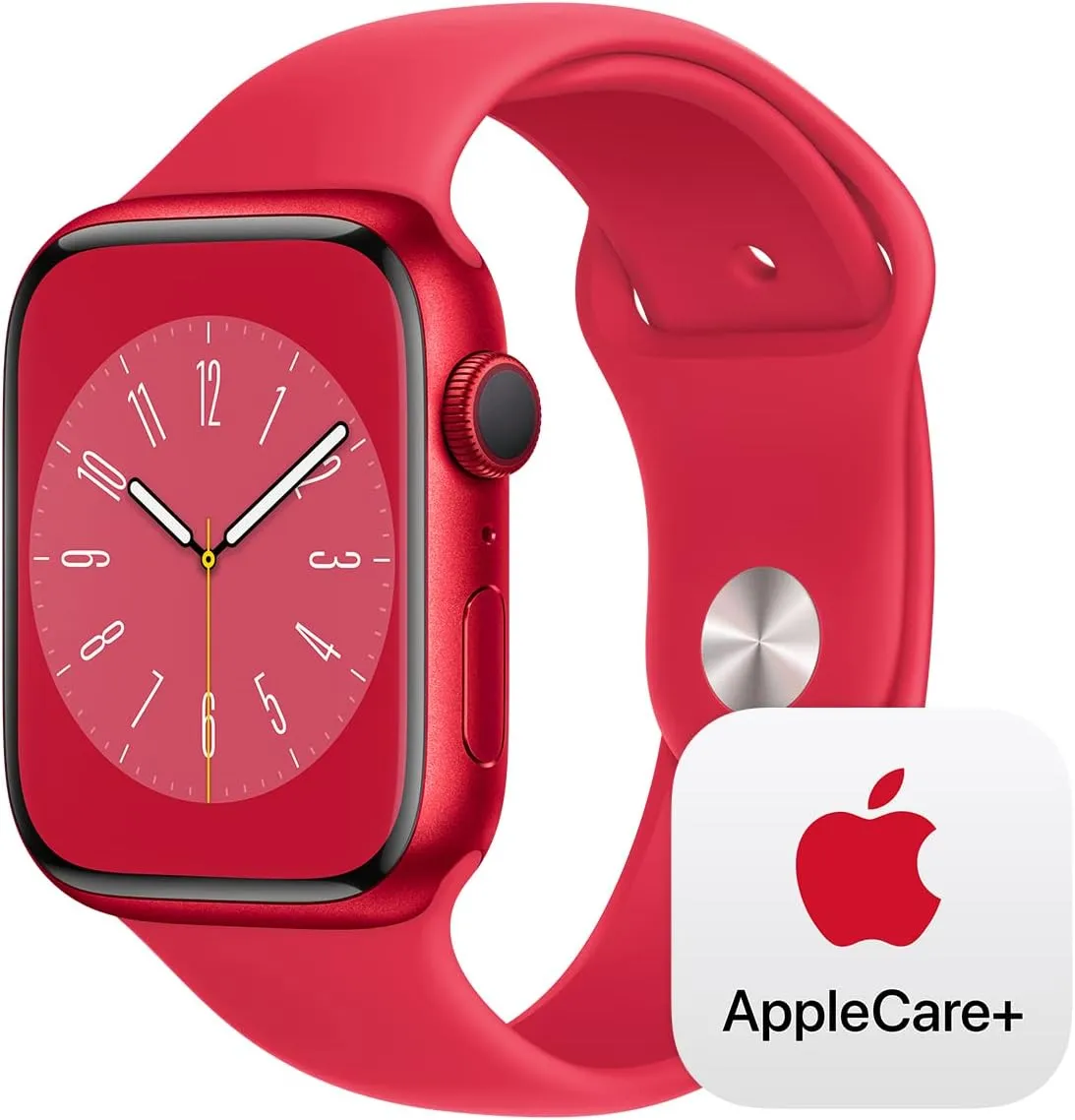 S/M with AppleCare  (2 Years) divine paste specialize Apple Watch Series 8 [GPS   Cellular 45mm] Smart Watch w/(Product) RED Aluminum Case w/ (Product) RED Sport Band - 