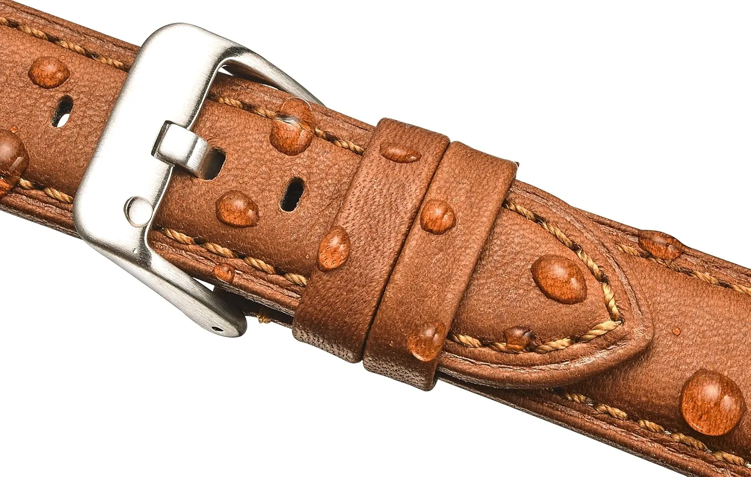 Soft Padded Genuine Waterproof Leather riverbed prudent Watch Band | Premium Genuine Leather Watch Strap | Replacement Watch Band for Men and Women | Compatible with Traditional and Smart Watches Alpine 