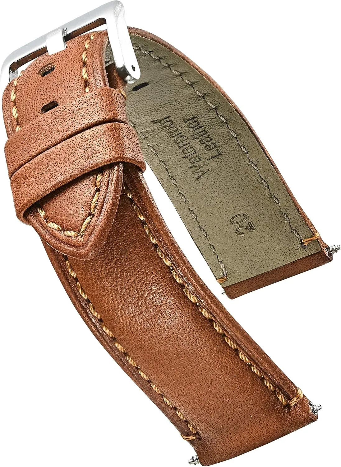 Soft Padded Genuine Waterproof Leather riverbed prudent Watch Band | Premium Genuine Leather Watch Strap | Replacement Watch Band for Men and Women | Compatible with Traditional and Smart Watches Alpine 