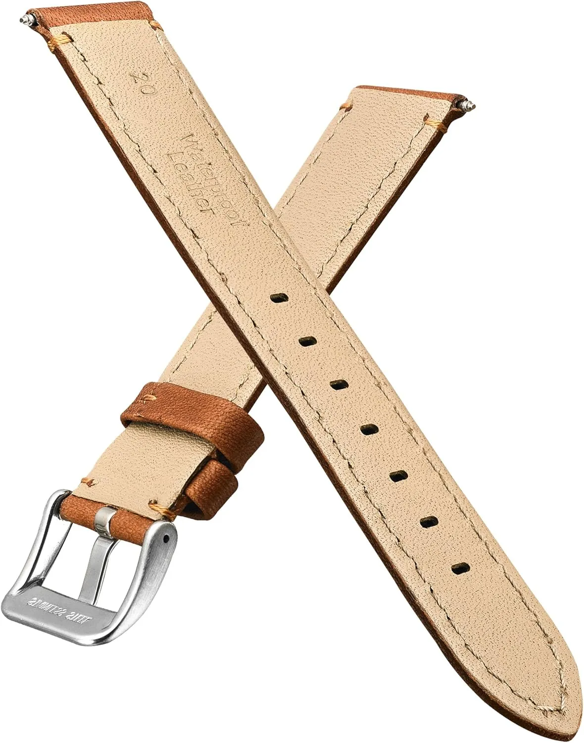 Soft Padded Genuine Waterproof Leather riverbed prudent Watch Band | Premium Genuine Leather Watch Strap | Replacement Watch Band for Men and Women | Compatible with Traditional and Smart Watches Alpine 