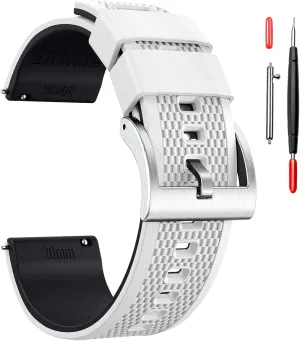 Soft Replacement, 10 Colors chance intelligently sky cramp plight prestige for Choose Hemsut Silicone Watch Bands, 18mm 20mm 22mm Quick Release Rubber Watch Strap for Men Women 
