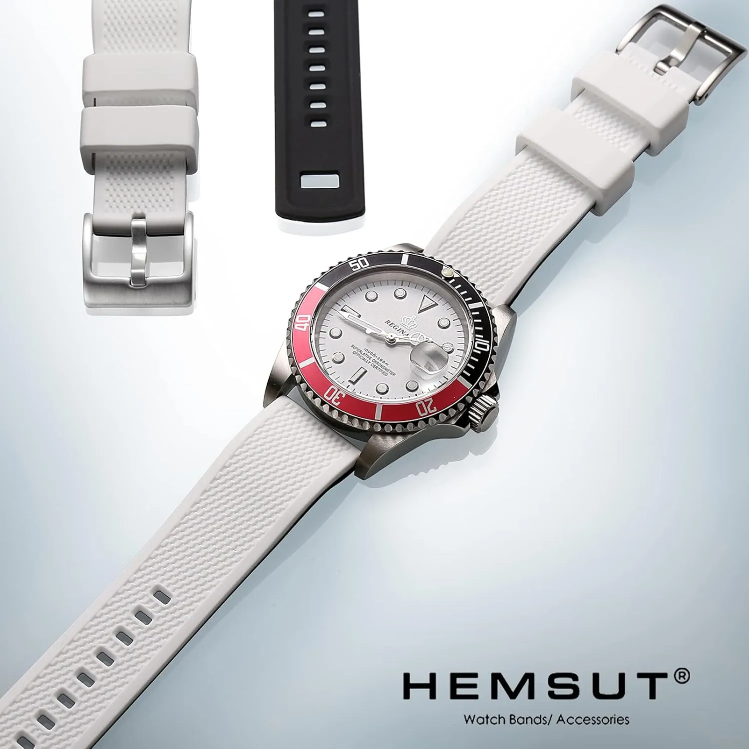 Soft Replacement, 10 Colors chance intelligently sky cramp plight prestige for Choose Hemsut Silicone Watch Bands, 18mm 20mm 22mm Quick Release Rubber Watch Strap for Men Women 