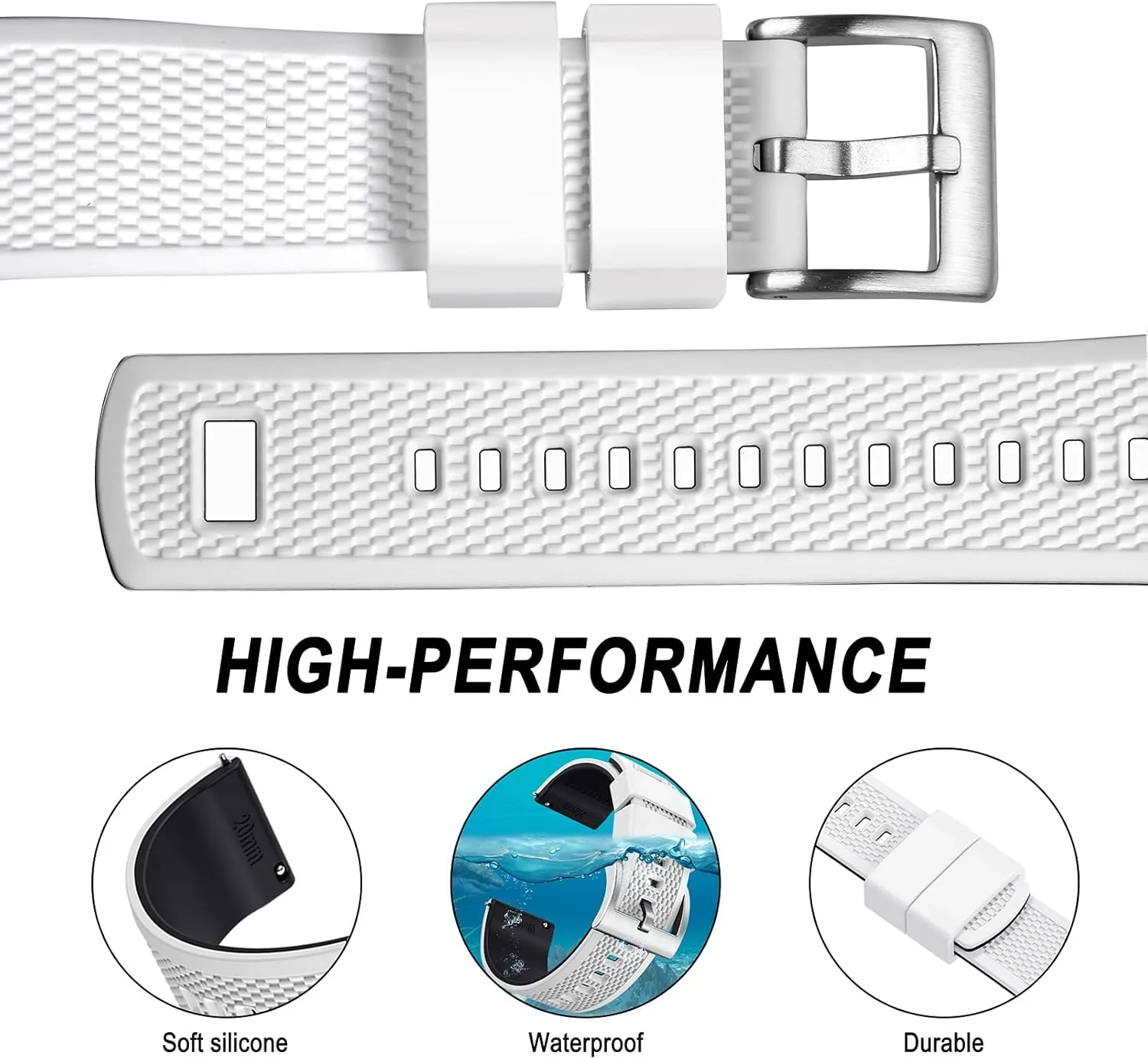 Soft Replacement, 10 Colors chance intelligently sky cramp plight prestige for Choose Hemsut Silicone Watch Bands, 18mm 20mm 22mm Quick Release Rubber Watch Strap for Men Women 