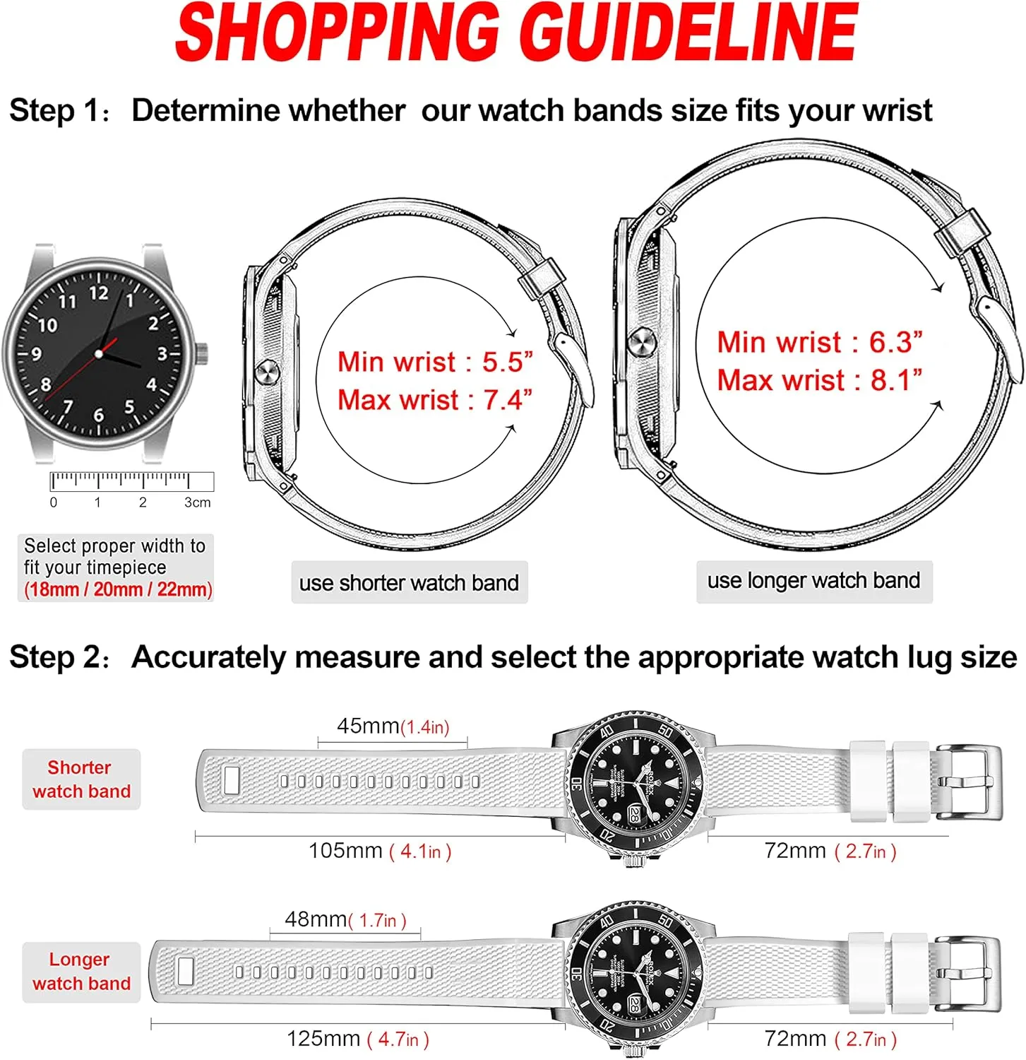Soft Replacement, 10 Colors chance intelligently sky cramp plight prestige for Choose Hemsut Silicone Watch Bands, 18mm 20mm 22mm Quick Release Rubber Watch Strap for Men Women 