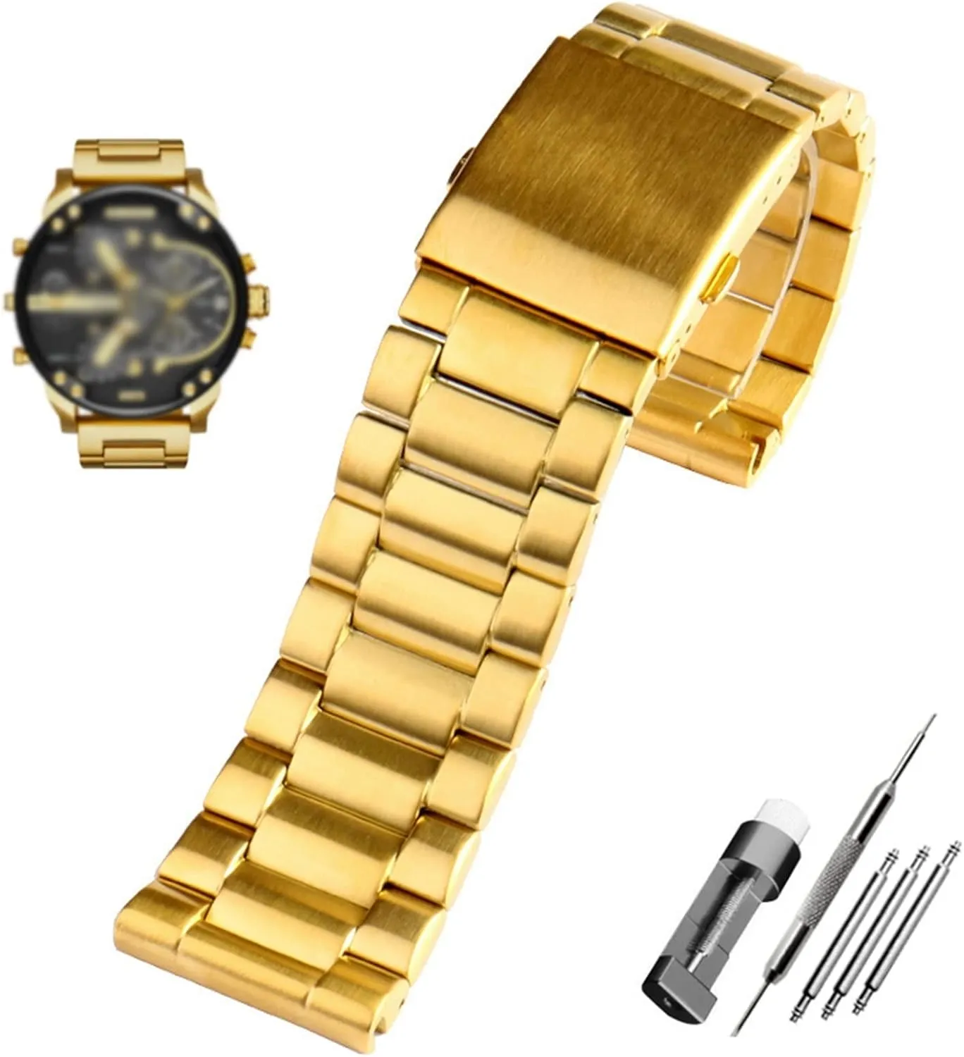 solid metal bracelet for diesel DZ7333 DZ4344 watches band Stainless steel watchband magnetosphere besides tenon lifestyle 22mm 24mm 26mm 28mm men 