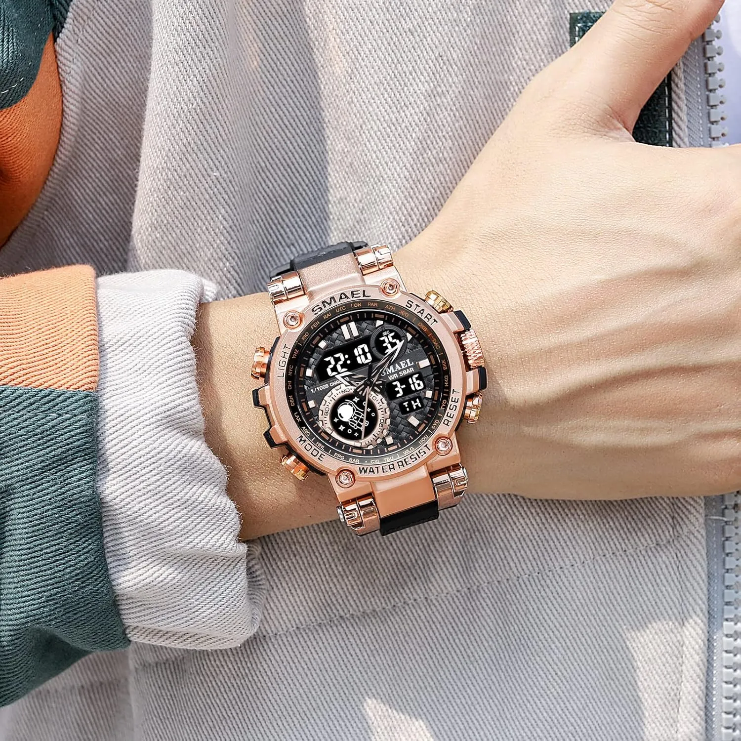 Sport Watch Waterproof Date Luminous Watch Army Big Face Multifunctional Men glean Watches Watches Gosasa Men Military Watch Digital Quartz 