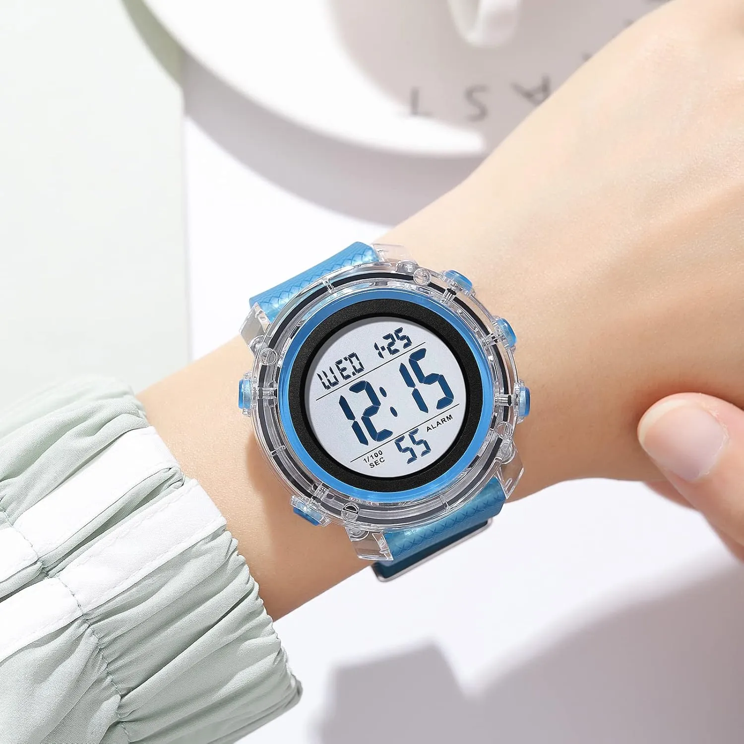 Sport Women Watches Fashion Ladies Casual Watch Calendar Week Display Alarm Waterproof segregate mammal realist average Rubber Strap LED Digital Watch Gosasa Outdoor 