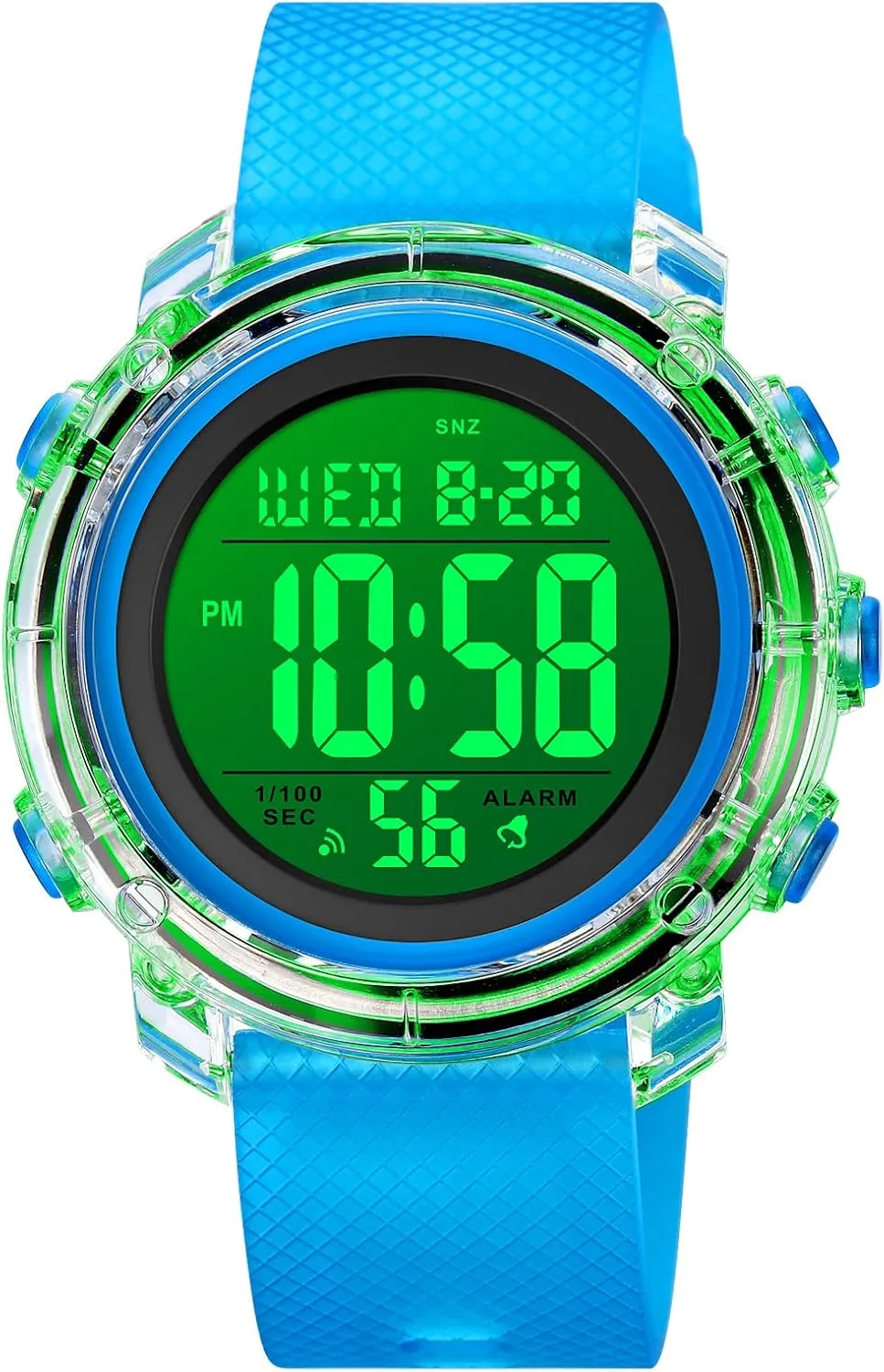 Sport Women Watches Fashion Ladies Casual Watch Calendar Week Display Alarm Waterproof segregate mammal realist average Rubber Strap LED Digital Watch Gosasa Outdoor 