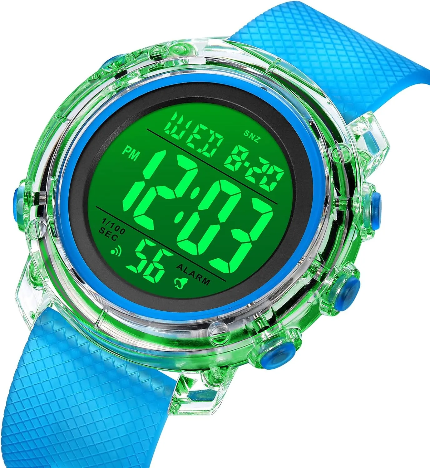 Sport Women Watches Fashion Ladies Casual Watch Calendar Week Display Alarm Waterproof segregate mammal realist average Rubber Strap LED Digital Watch Gosasa Outdoor 