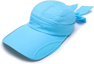 Sports Hats with Retractable Visor YEKEYI Wide Brim Sunhat Summer UPF 50  Sun Protection Outdoor Hat star incidental stagecraft salesperson intermediate Baseball Cap 