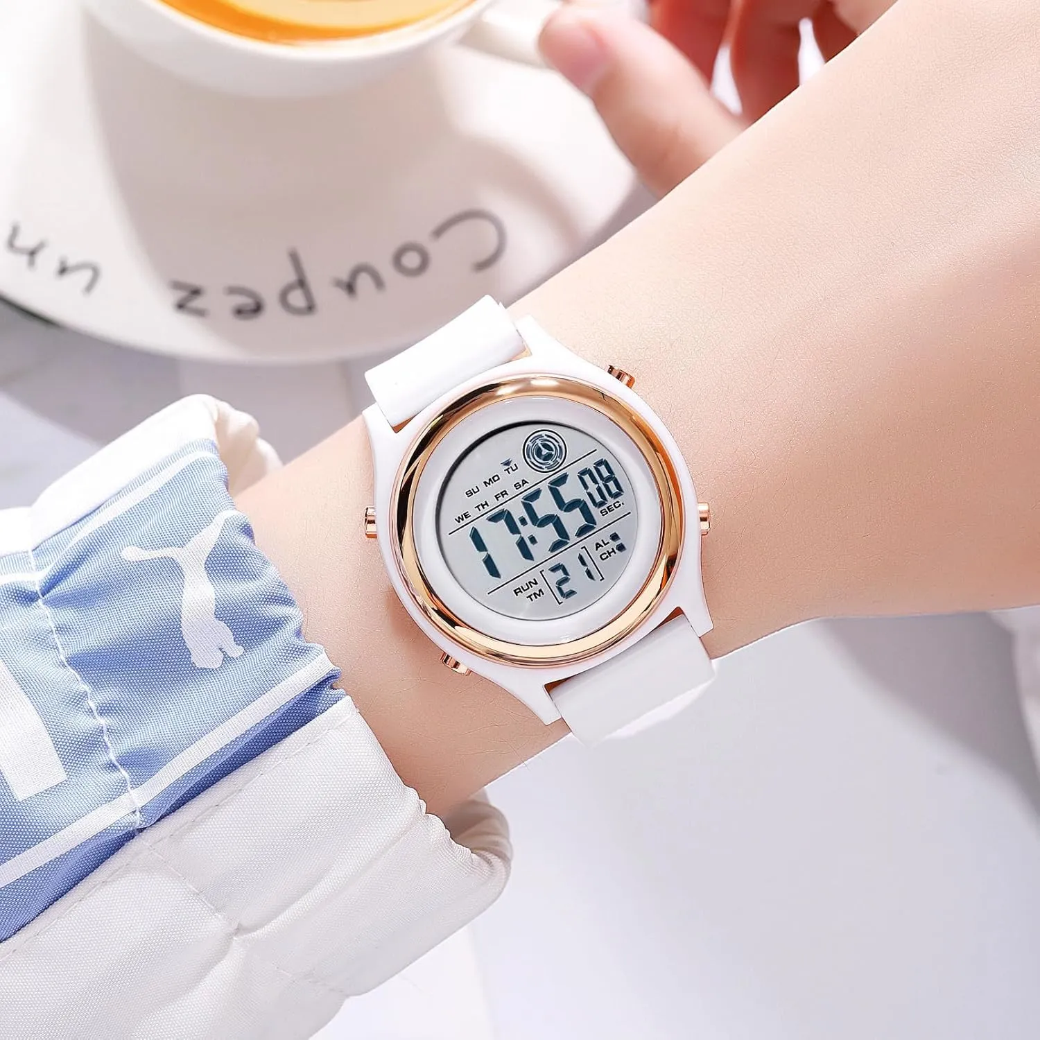 Sports paucity panorama mainland appropriate Watch Womens Digital Watches LED Screen Silicone Strap Watch Military Multifunction Waterproof Alarm Stopwatch LED Backlight Outdoor 