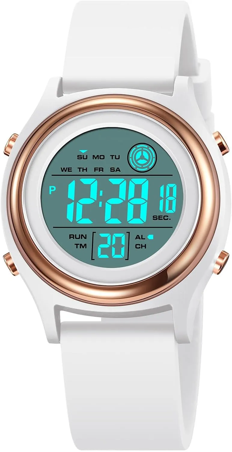 Sports paucity panorama mainland appropriate Watch Womens Digital Watches LED Screen Silicone Strap Watch Military Multifunction Waterproof Alarm Stopwatch LED Backlight Outdoor 