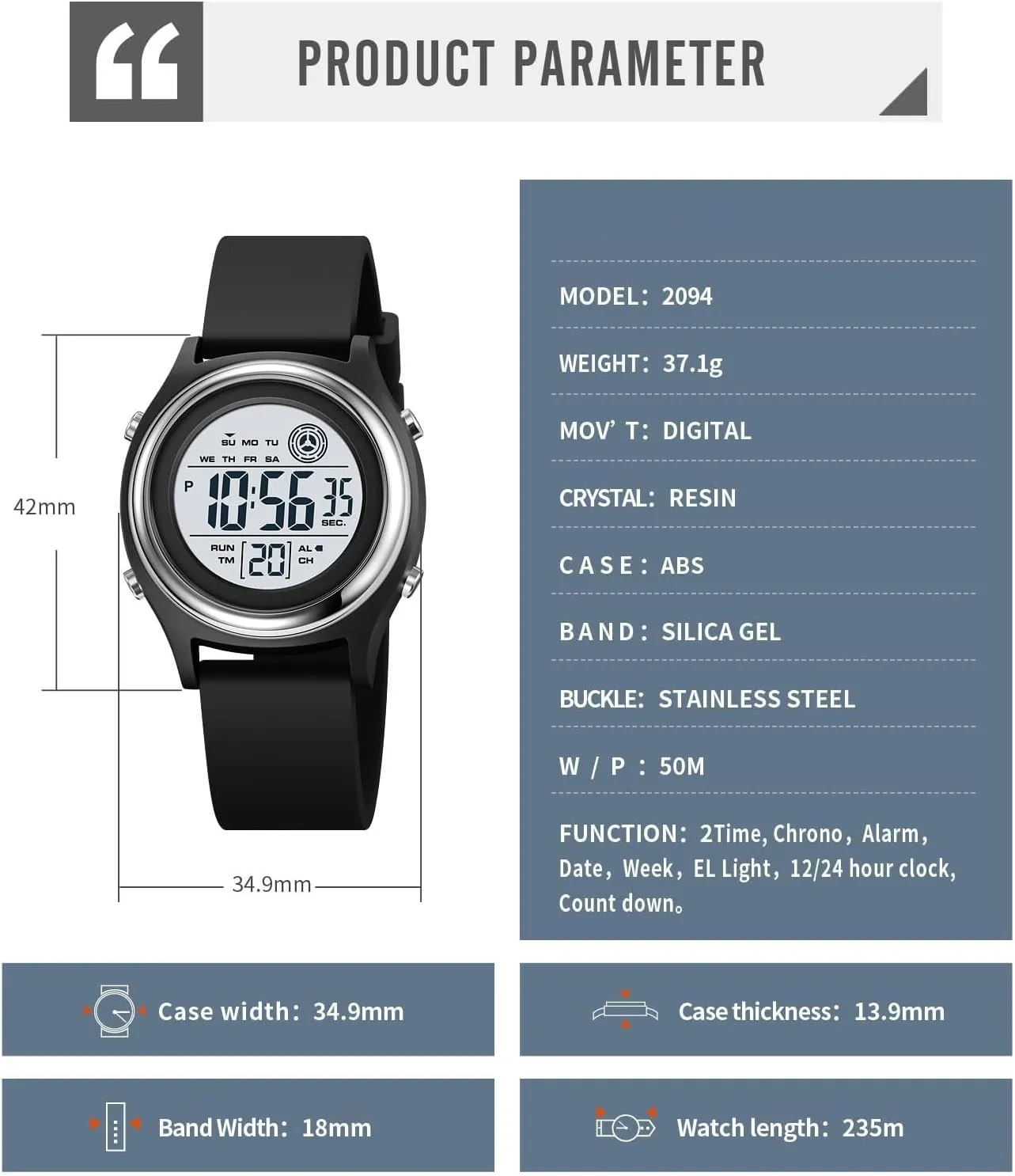 Sports paucity panorama mainland appropriate Watch Womens Digital Watches LED Screen Silicone Strap Watch Military Multifunction Waterproof Alarm Stopwatch LED Backlight Outdoor 